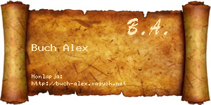Buch Alex névjegykártya